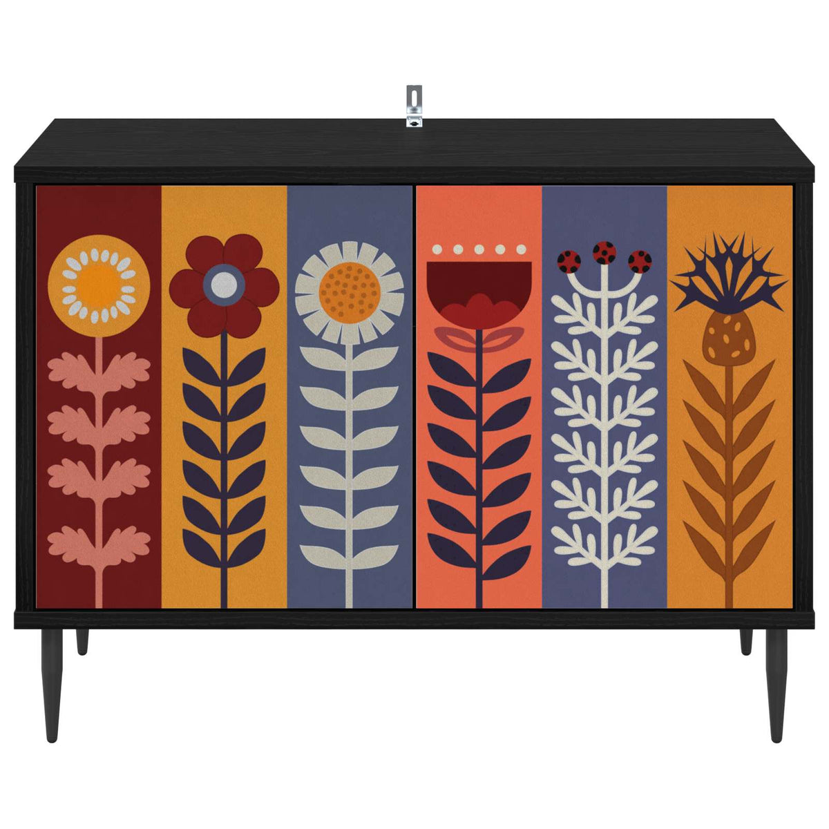 TV-skab ESSEN 69 x 33 x 50,5 cm Sort eg Konstrueret træ
