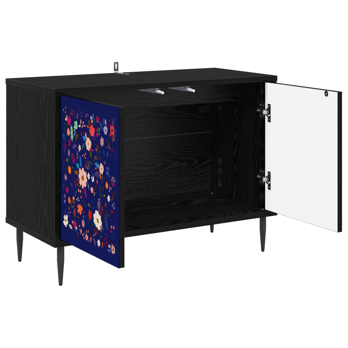 TV-skab MAINZ 69 x 33 x 50,5 cm Sort eg Konstrueret træ