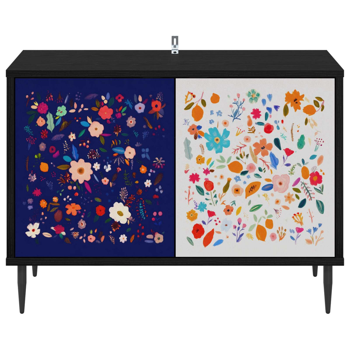 TV-skab MAINZ 69 x 33 x 50,5 cm Sort eg Konstrueret træ