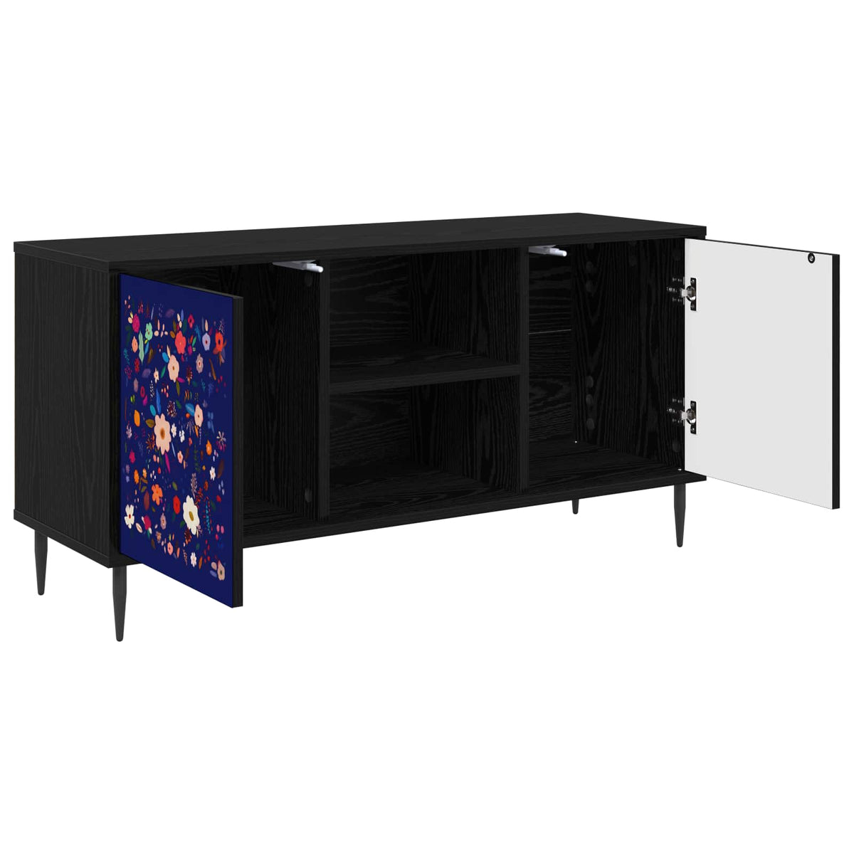 TV-skab MAINZ 102 x 33 x 51 cm Sort eg Konstrueret træ