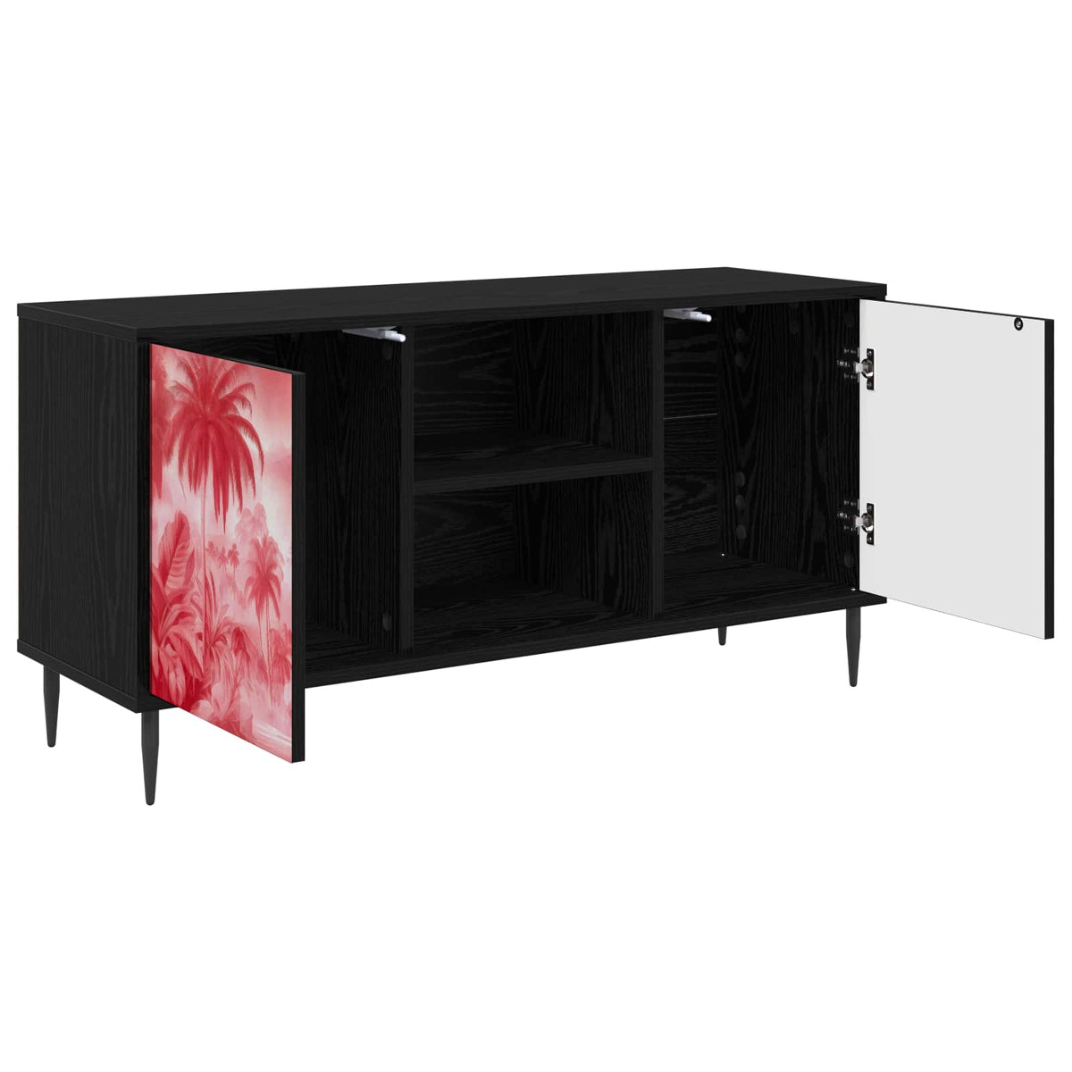 TV-skab AACHEN 102 x 33 x 51 cm Sort eg Konstrueret træ
