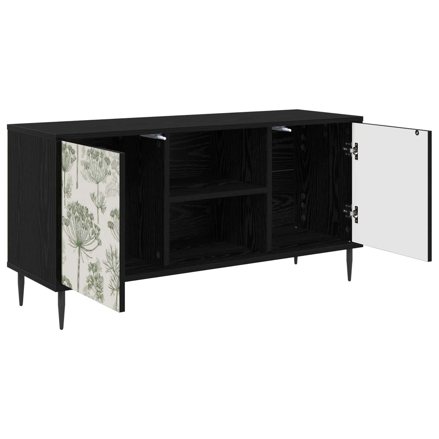 TV-skab GOTHA 102 x 33 x 51 cm Sort eg Konstrueret træ