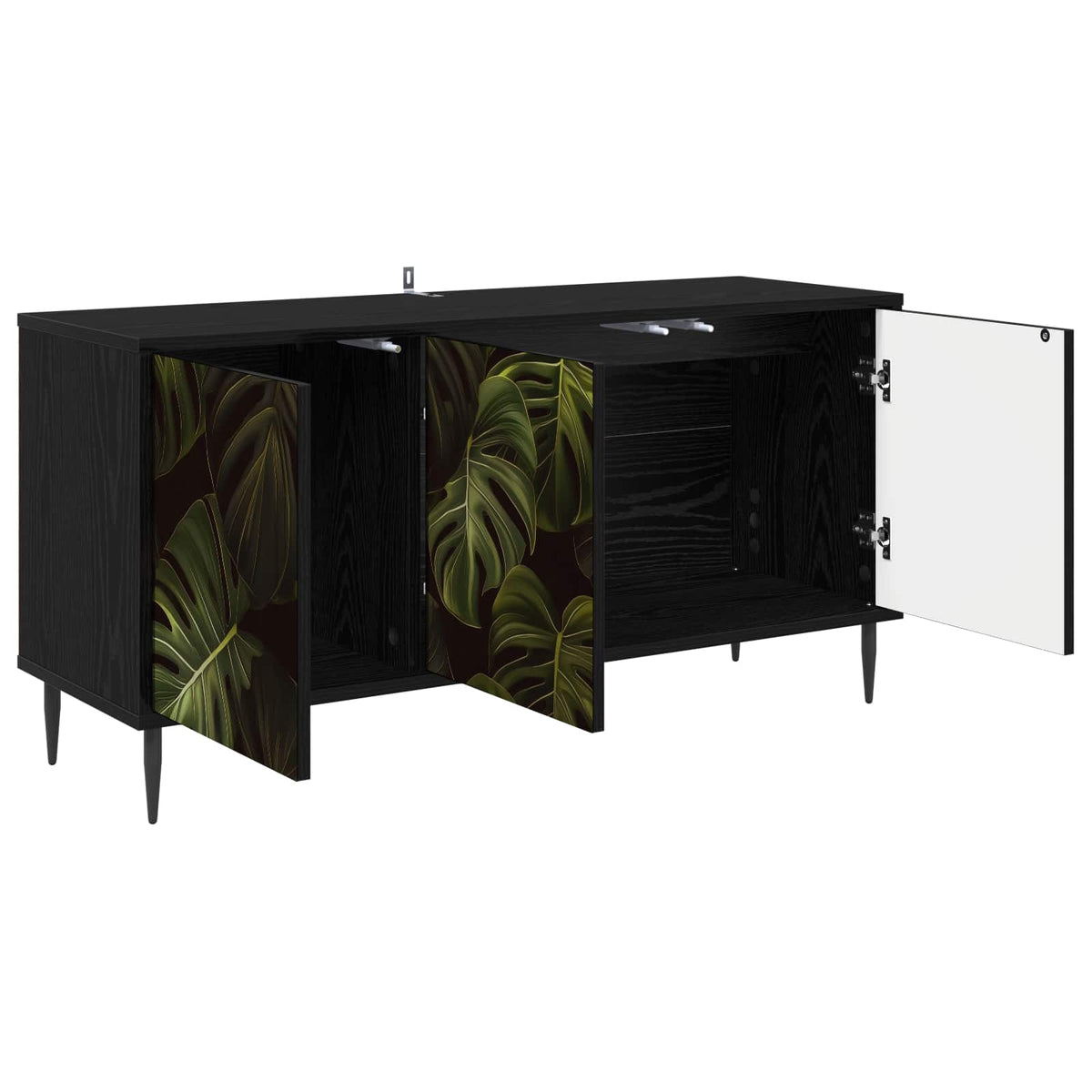TV-skab ELBURG 102 x 33 x 51 cm Sort eg Konstrueret træ