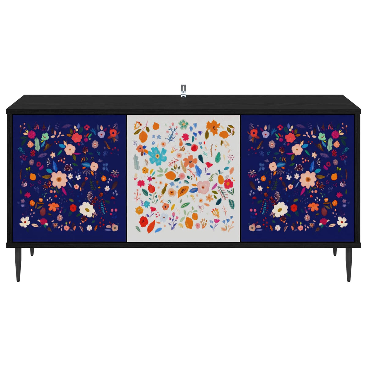 TV-skab MAINZ 102 x 33 x 51 cm Sort eg Konstrueret træ