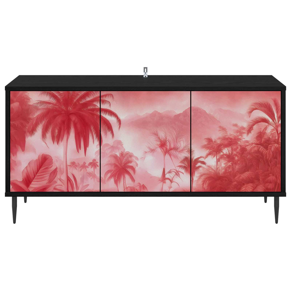 TV-skab AACHEN 102 x 33 x 51 cm Sort eg Konstrueret træ