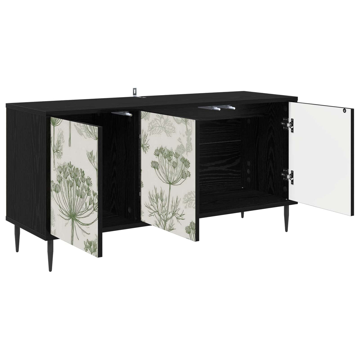 TV-skab GOTHA 102 x 33 x 51 cm Sort eg Konstrueret træ