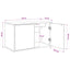 Væghængt TV Skab GOTHA 69 x 33 x 40 cm Sort eg Konstrueret træ