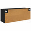Væghængt TV Skab BONN 102 x 33 x 40 cm Sort eg Konstrueret træ