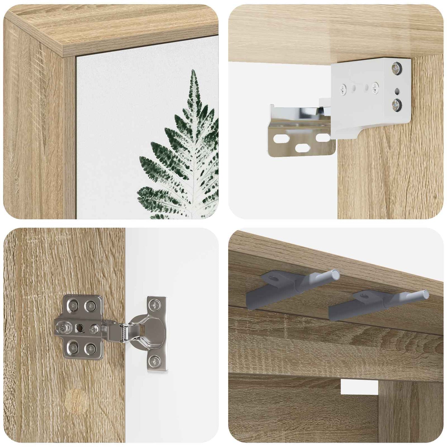 Væghængt TV Skab HANAU 102 x 33 x 40 cm Sonoma-eg