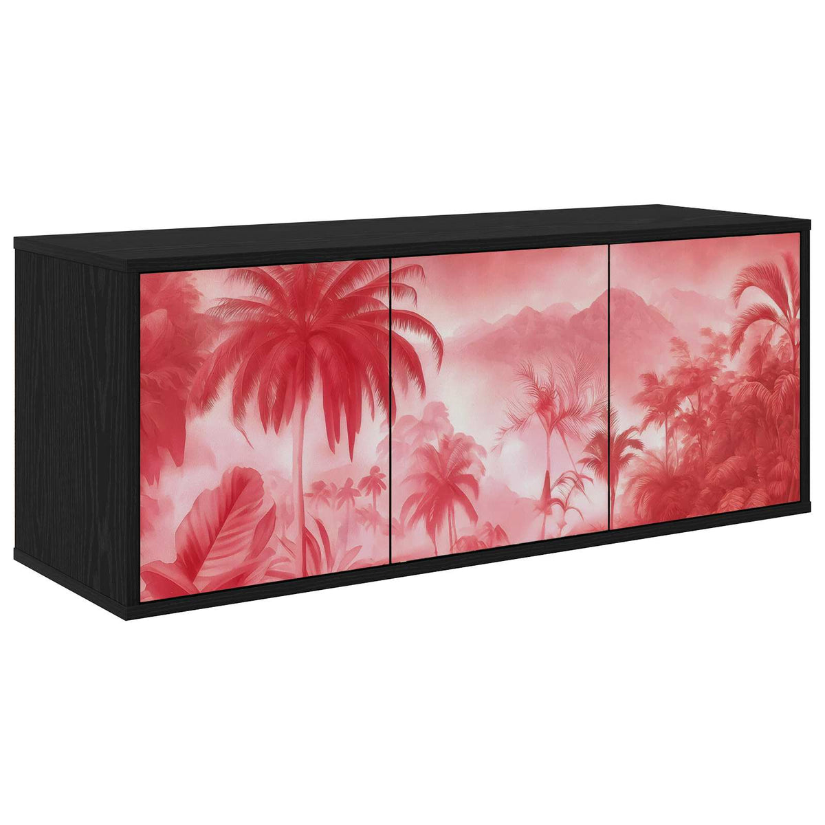 Væghængt TV Skab AACHEN 102 x 33 x 40 cm Sort eg