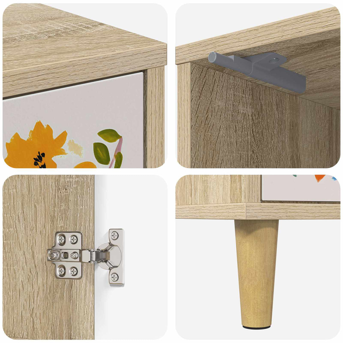 Natskab MAINZ 2 stk. Sonoma-eg 36 x 33 x 50 cm Konstrueret træ