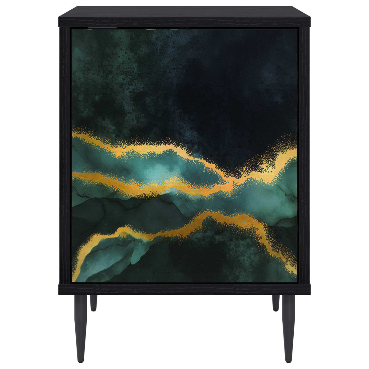 Natskab WIJHE Sort eg 36 x 33 x 51 cm Konstrueret træ