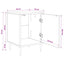 Natskab BONN 2 stk. Sort eg 36 x 33 x 51 cm Konstrueret træ