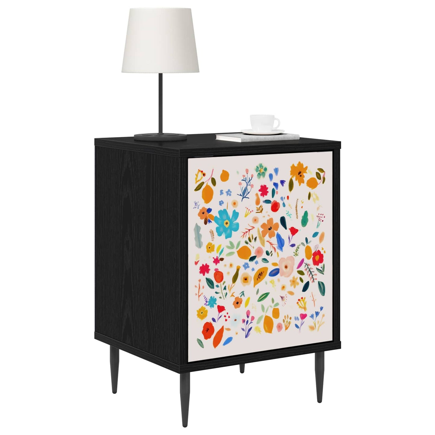 Natskab MAINZ 2 stk. Sort eg 36 x 33 x 51 cm Konstrueret træ