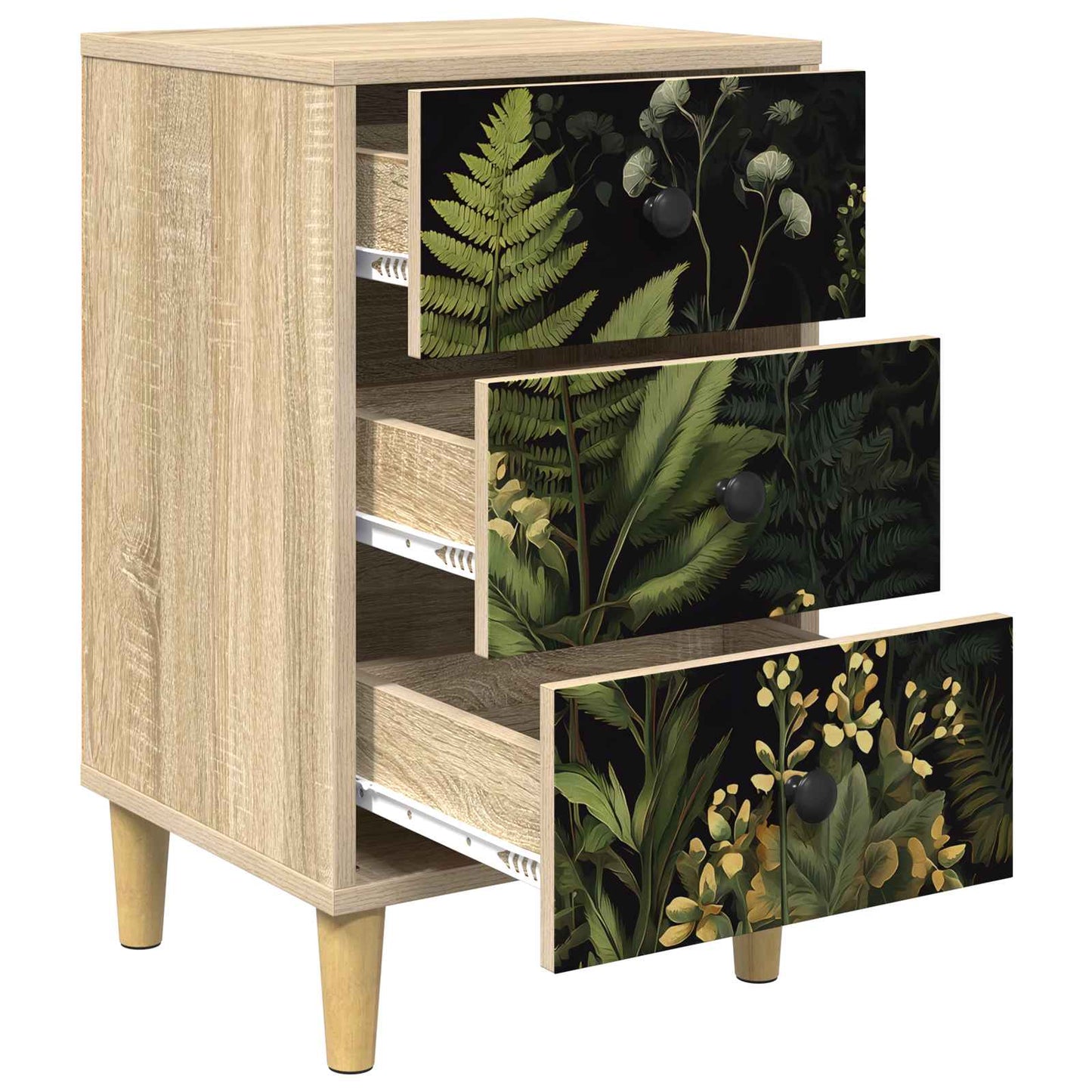 Natskab RHENEN 2 stk. Sonoma-eg 36 x 33 x 60 cm Konstrueret træ