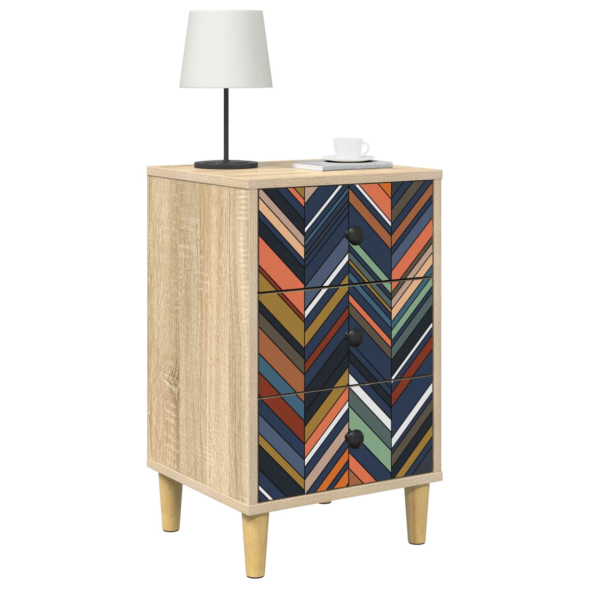 Natskab OMMEN 2 stk. Sonoma-eg 36 x 33 x 60 cm Konstrueret træ