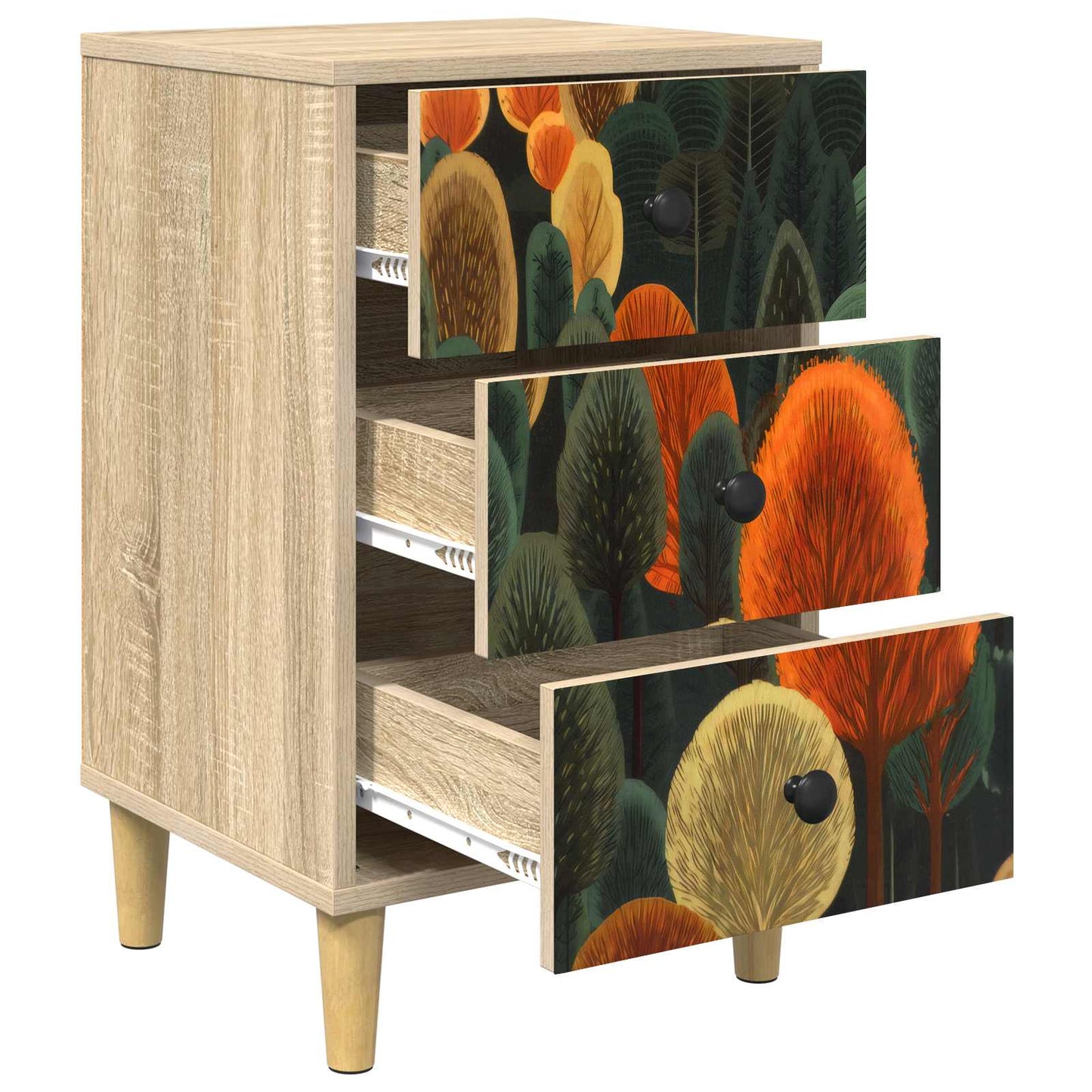 Natskab ZAANDAM 2 stk. Sonoma-eg 36 x 33 x 60 cm