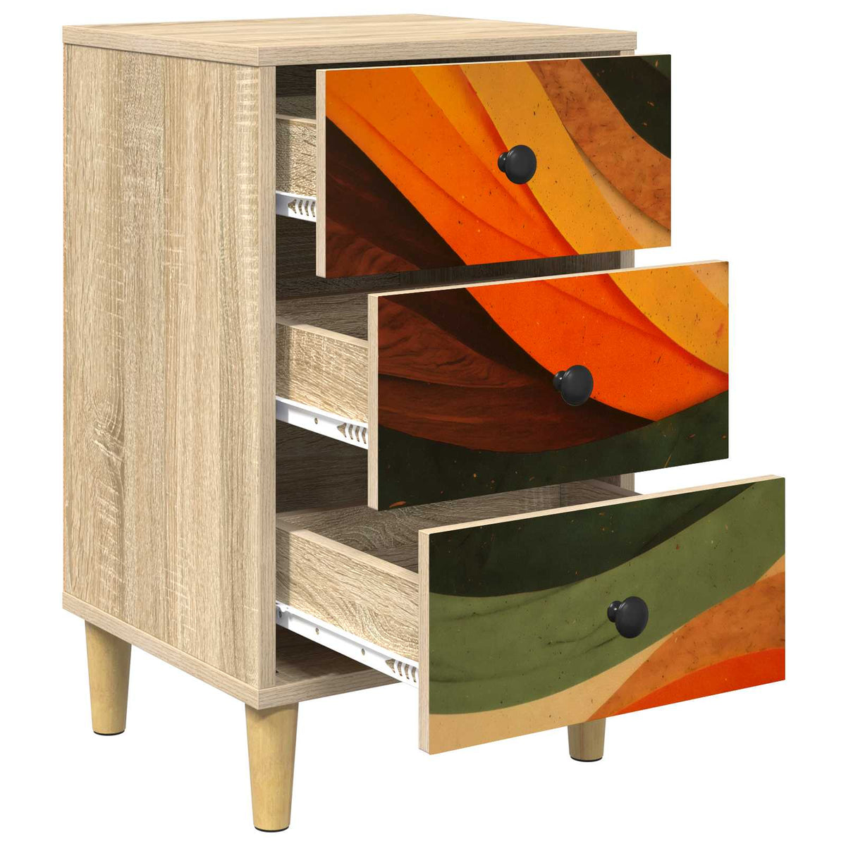 Natskab BONN 2 stk. Sonoma-eg 36 x 33 x 60 cm Konstrueret træ