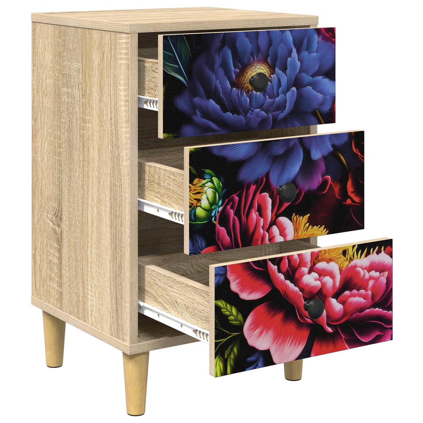 Natskab KIEL 2 stk. Sonoma-eg 36 x 33 x 60 cm Konstrueret træ