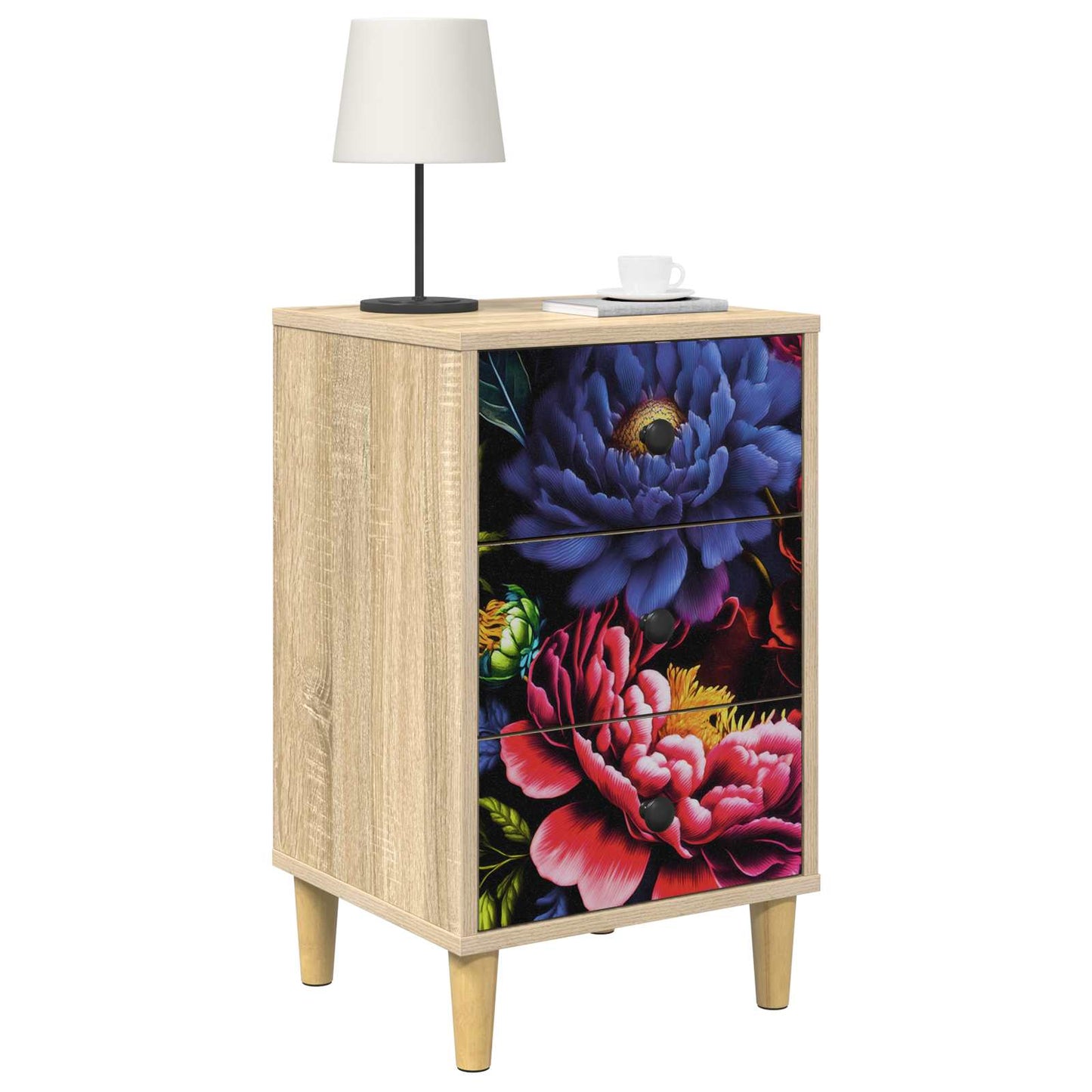 Natskab KIEL 2 stk. Sonoma-eg 36 x 33 x 60 cm Konstrueret træ