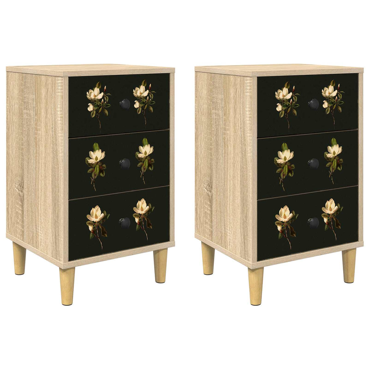 Natskab BREMEN 2 stk. Sonoma-eg 36 x 33 x 60 cm Konstrueret træ