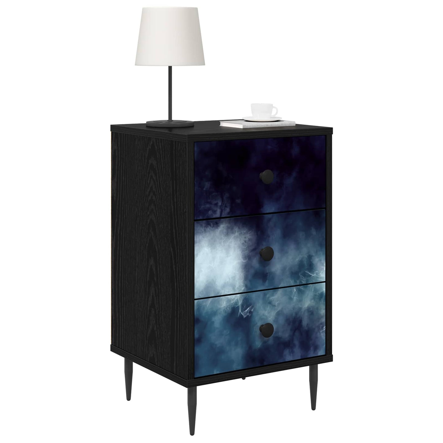 Natskab RAALTE Sort eg 36 x 33 x 61 cm Konstrueret træ
