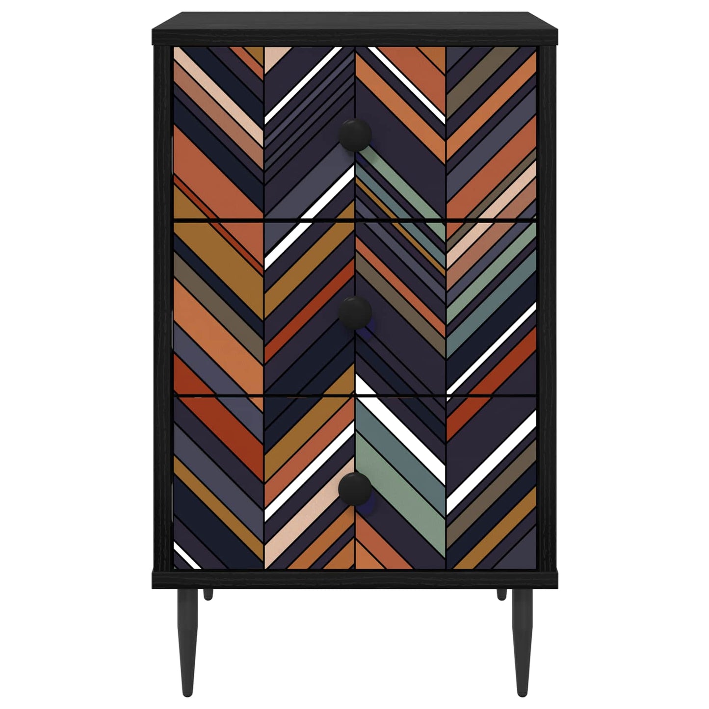 Natskab OMMEN Sort eg 36 x 33 x 61 cm Konstrueret træ