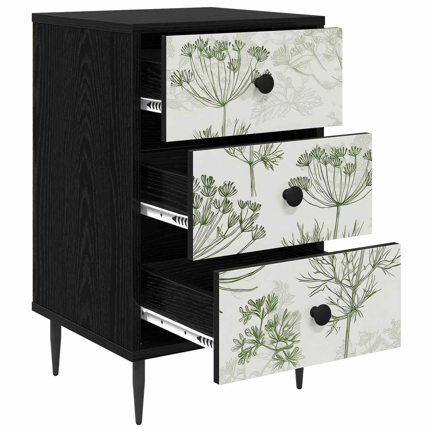 Natskab GOTHA Sort eg 36 x 33 x 61 cm Konstrueret træ