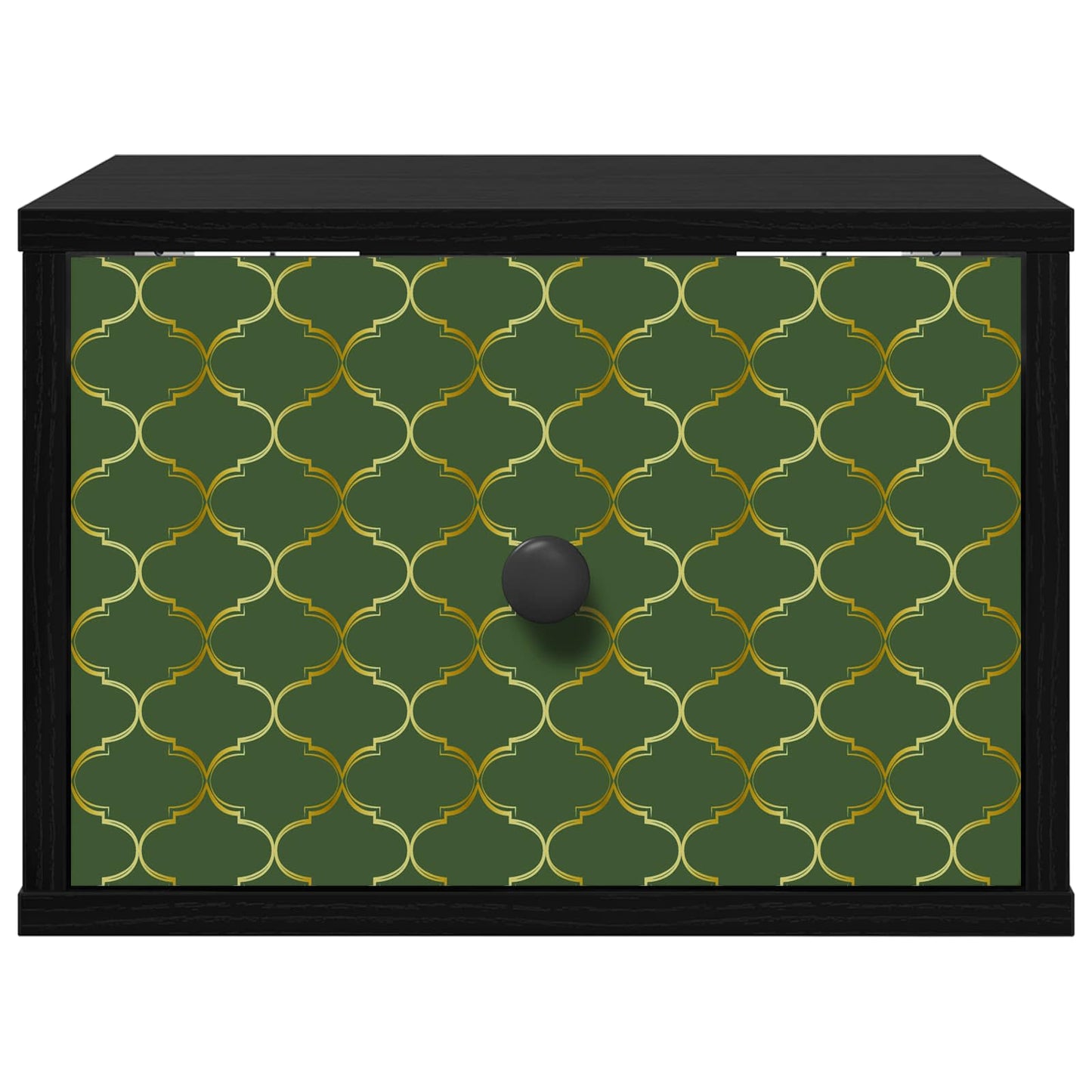 Vægmonteret natbord GELEEN Sort eg 36 x 33 x 25 cm