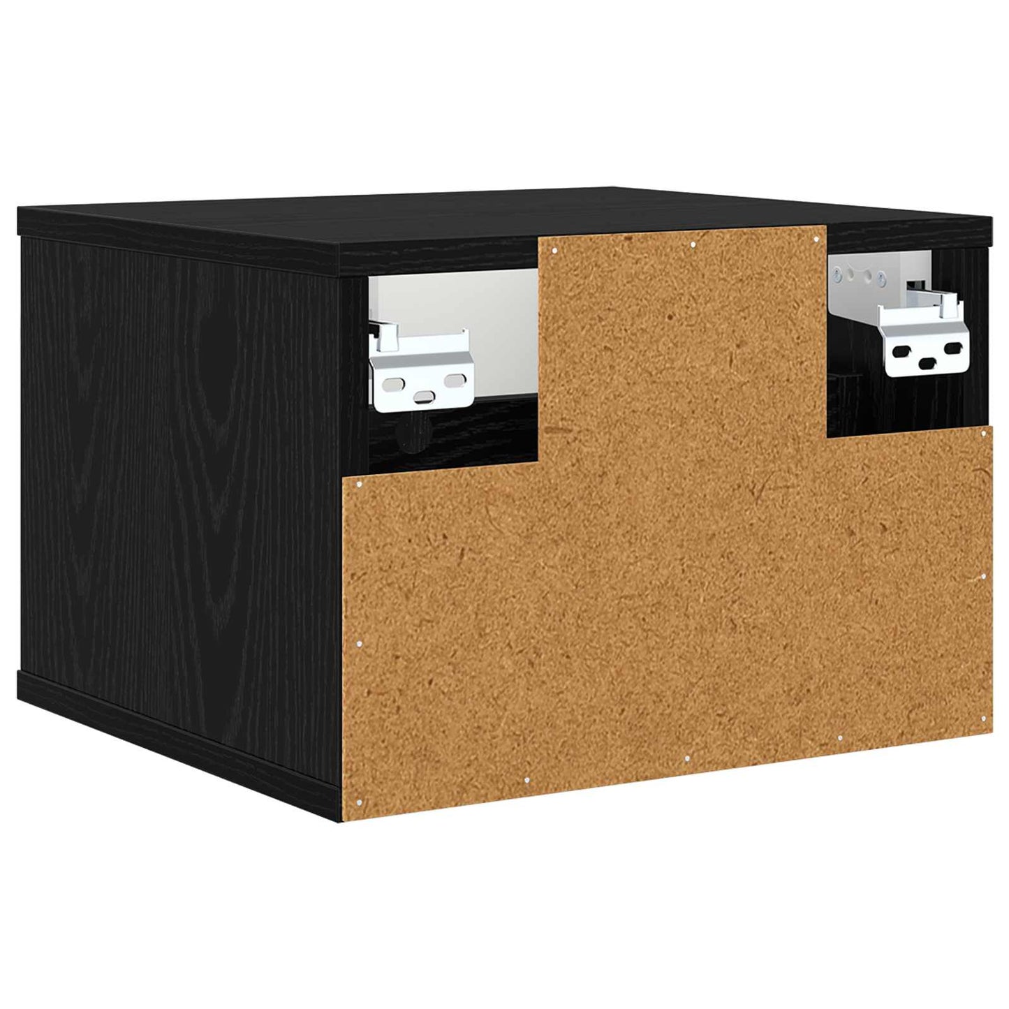 Vægmonteret natbord BORNE Sort eg 36 x 33 x 25 cm