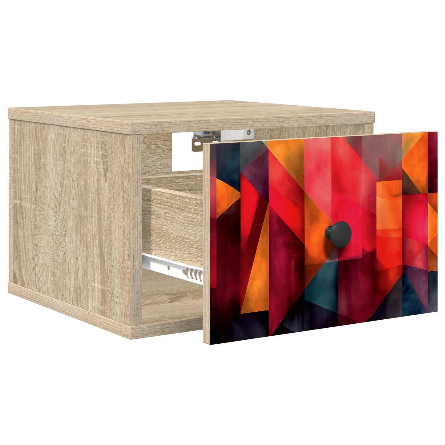 Vægmonteret natbord HEESCH 2 stk. Sonoma-eg 36 x 33 x 25 cm
