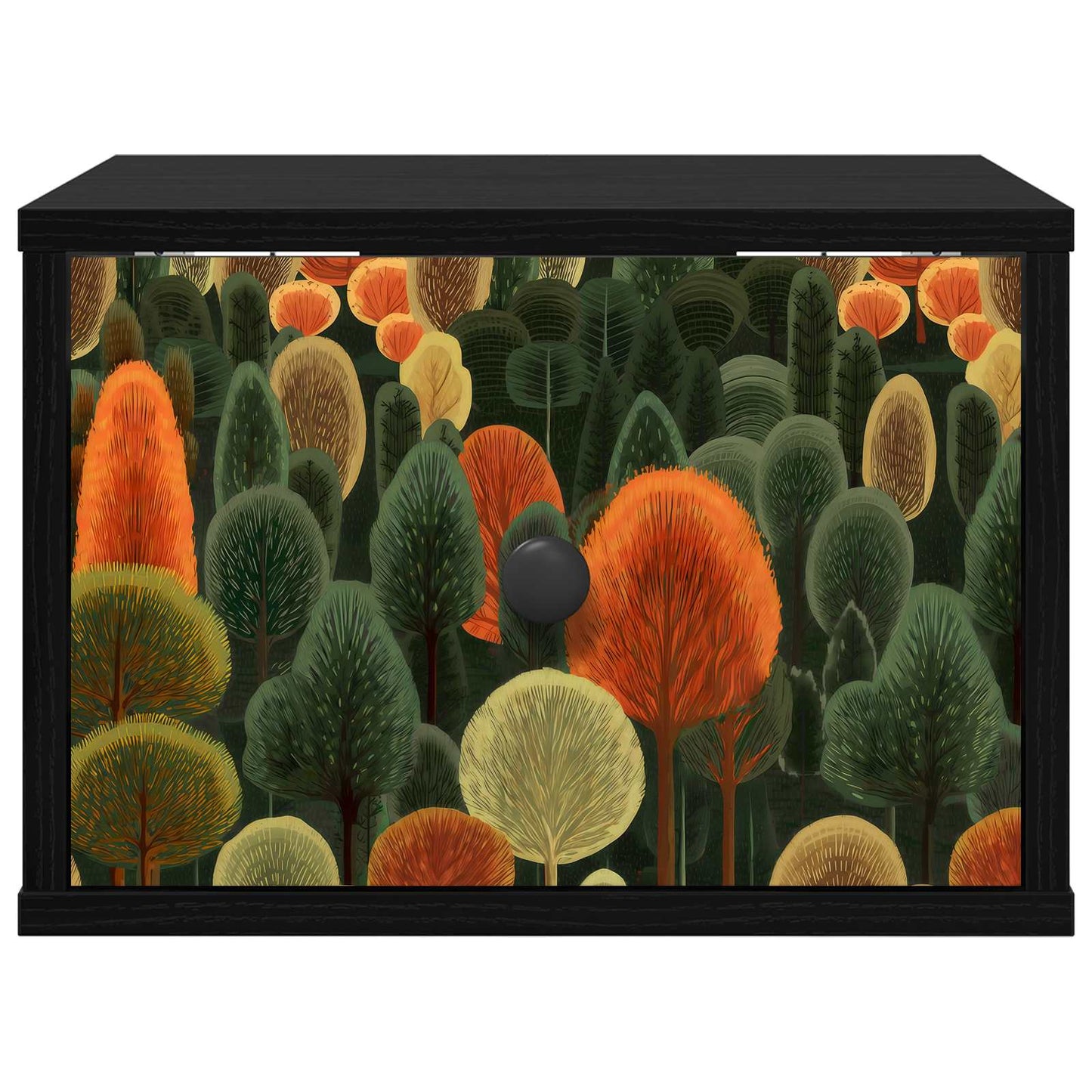 Vægmonteret natbord ZAANDAM 2 stk. Sort eg 36 x 33 x 25 cm
