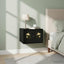Vægmonteret natbord BREMEN 2 stk. Sort eg 36 x 33 x 25 cm