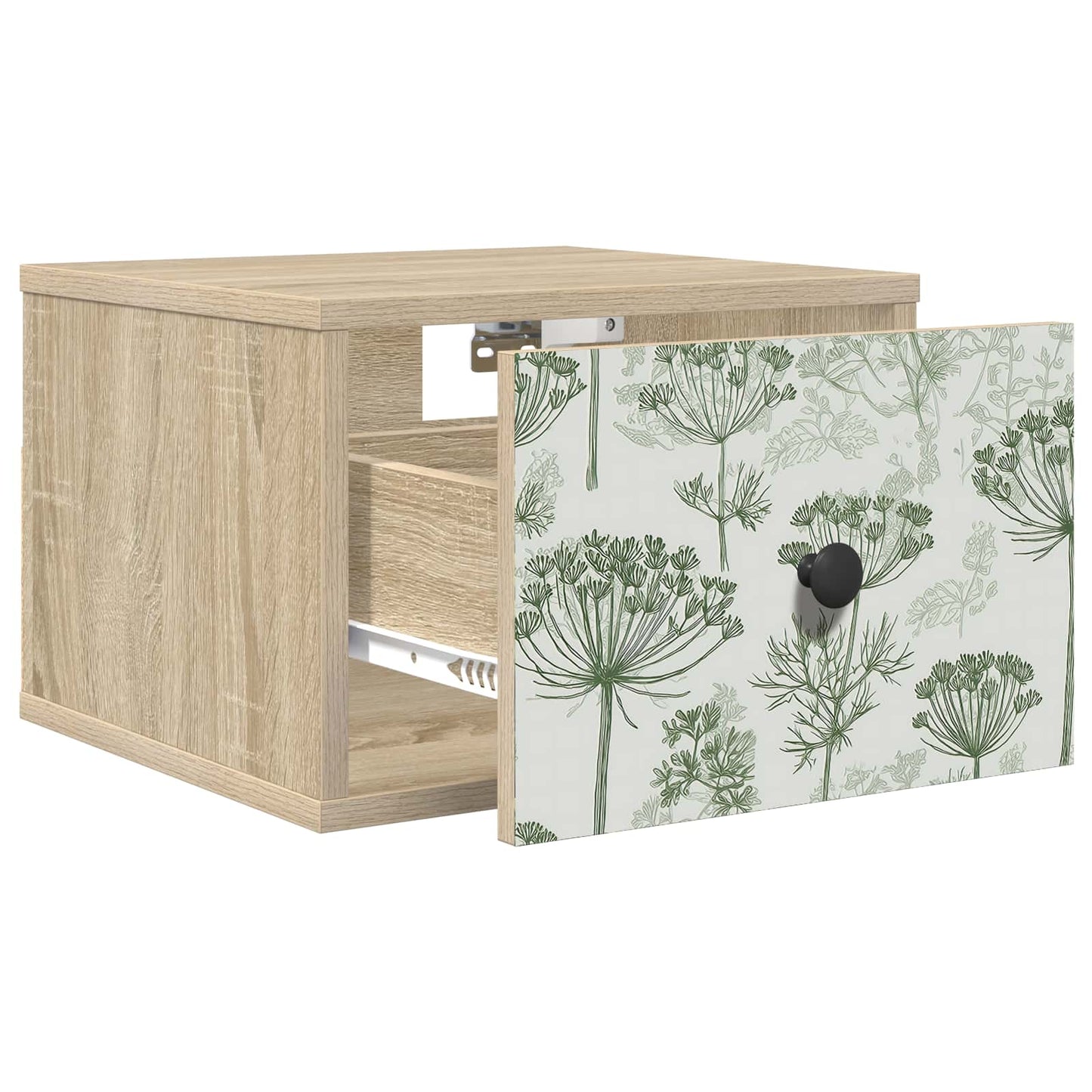 Vægmonteret natbord GOTHA 2 stk. Sonoma-eg 36 x 33 x 25 cm