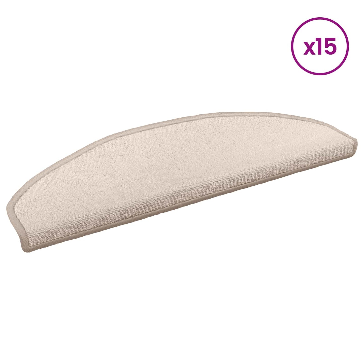 Selvklæbende Trappemåtter 15 stk. 80 x 24,5 x 3,5 cm Gråbrun