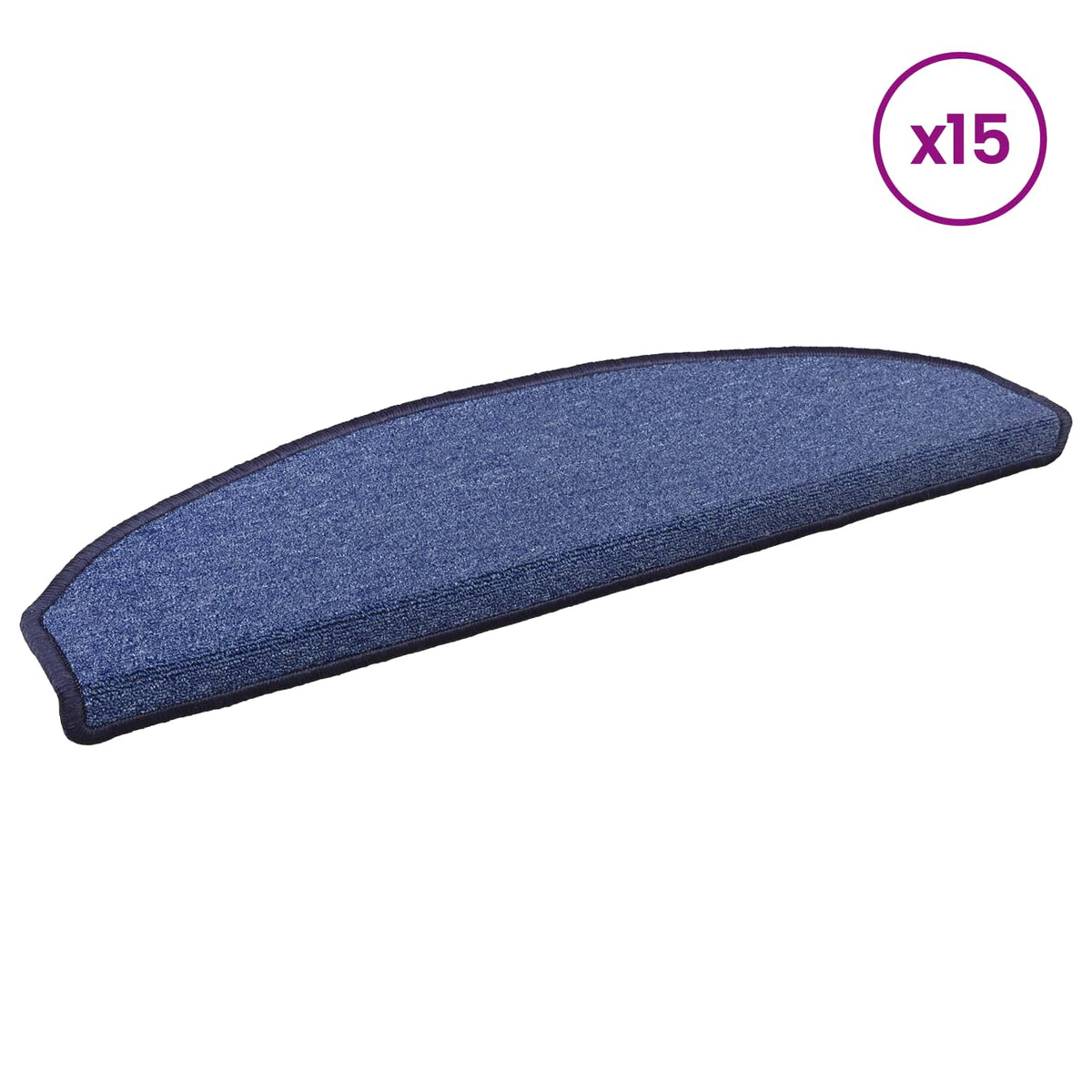 Selvklæbende Trappemåtter 15 stk. 80 x 24,5 x 3,5 cm Blå