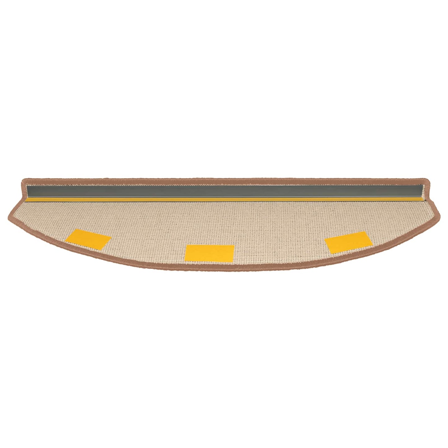 Selvklæbende Trappemåtter 15 stk. 80 x 24,5 x 3,5 cm Brun