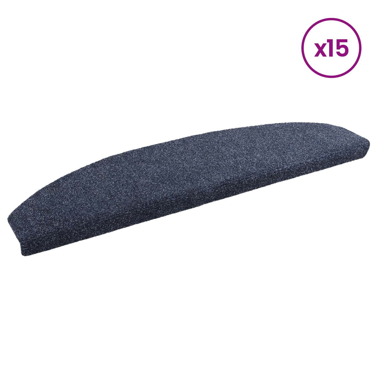 Selvklæbende Trappemåtter 15 stk. 80 x 24,5 x 3,5 cm Blå