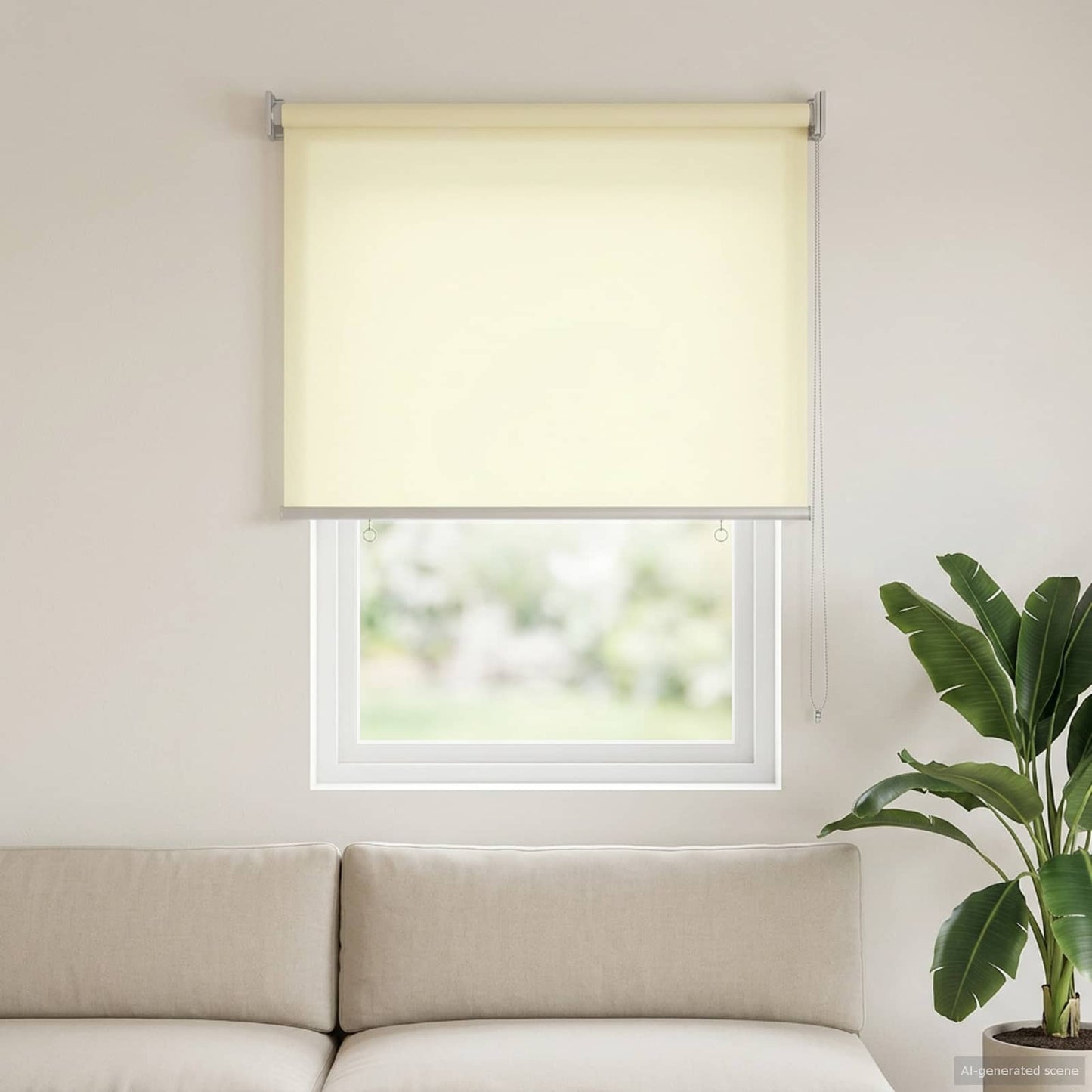 Udeterrasse Rullegardin UV Beskyttelse Cremefarvet Polyester