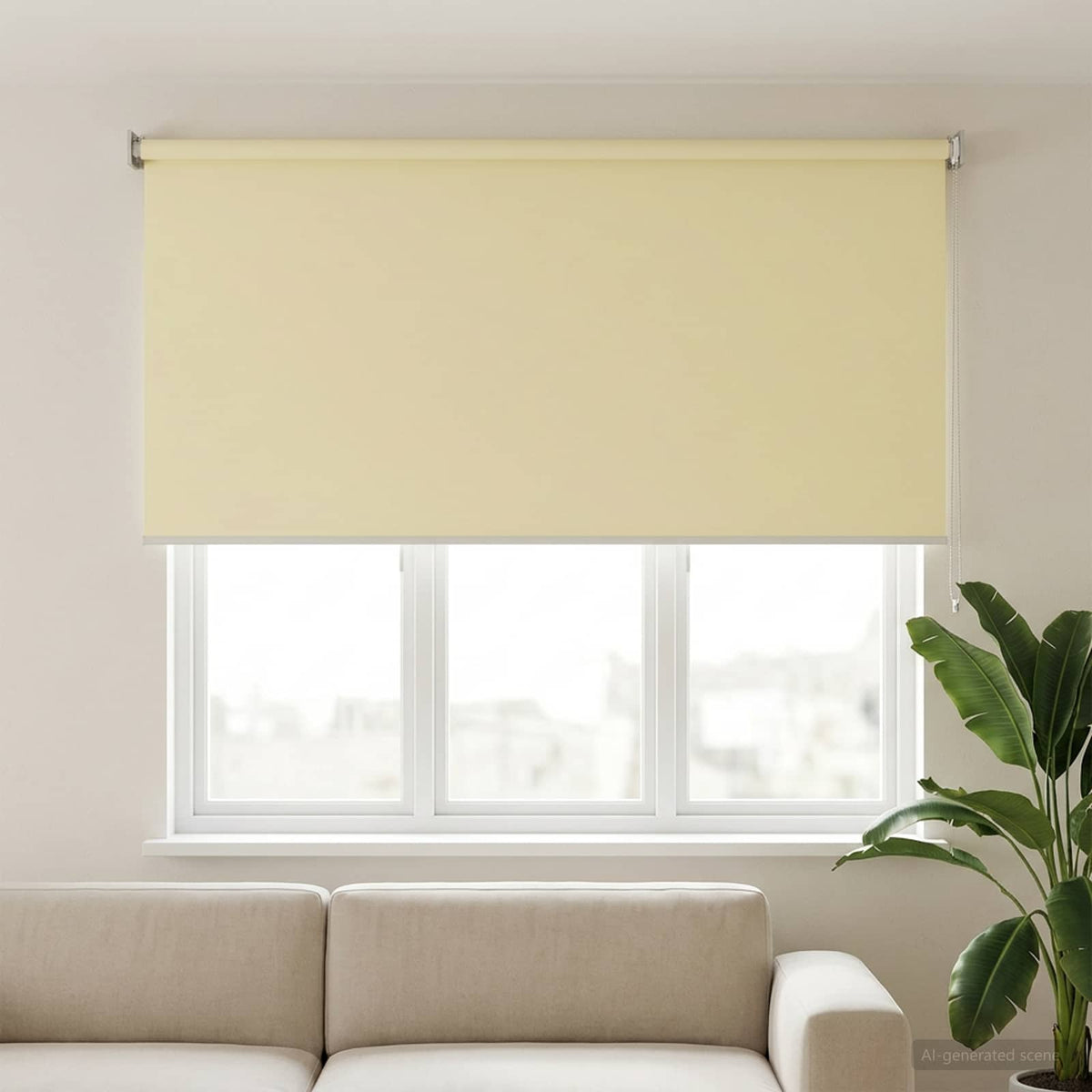 Udeterrasse Rullegardin UV Beskyttelse Cremefarvet Polyester