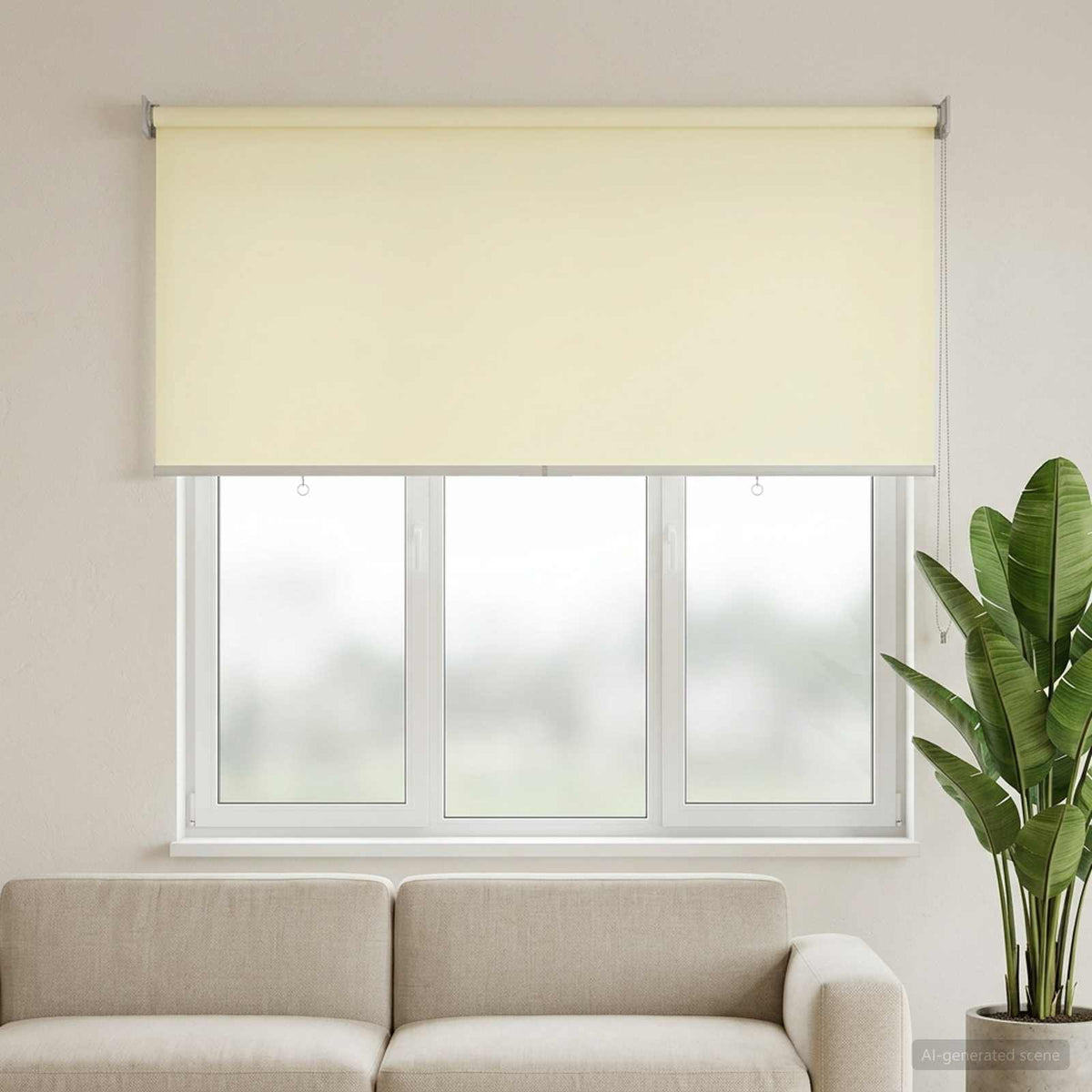 Udeterrasse Rullegardin UV Beskyttelse Cremefarvet Polyester