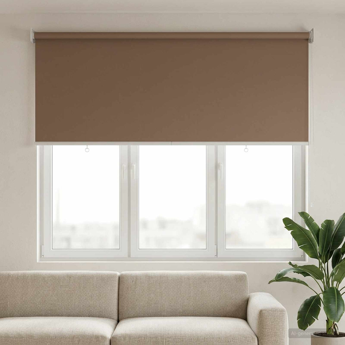 Udeterrasse Rullegardin UV Beskyttelse Gråbrun Polyester