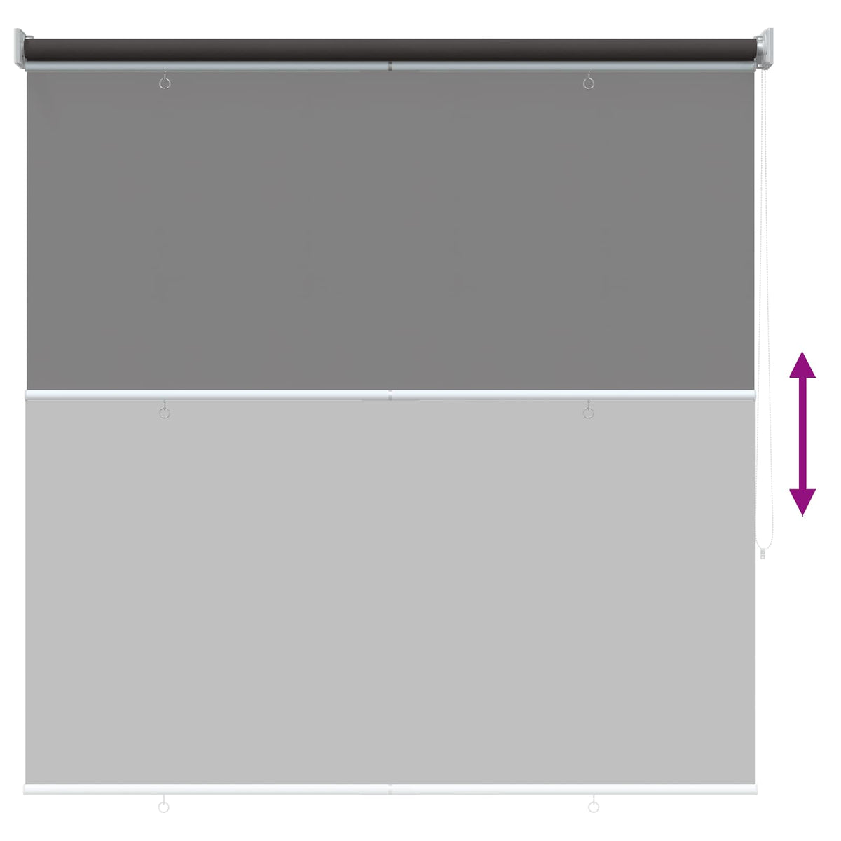 Udeterrasse Rullegardin UV Beskyttelse Antracit Polyester