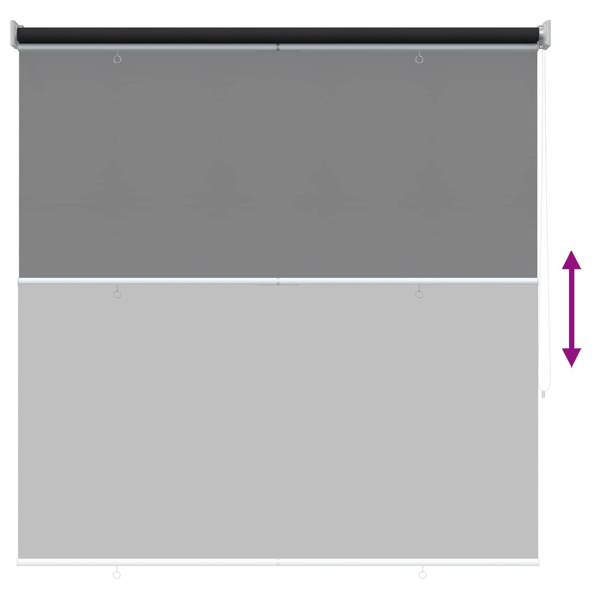 Udeterrasse Rullegardin UV Beskyttelse Antracit Polyester