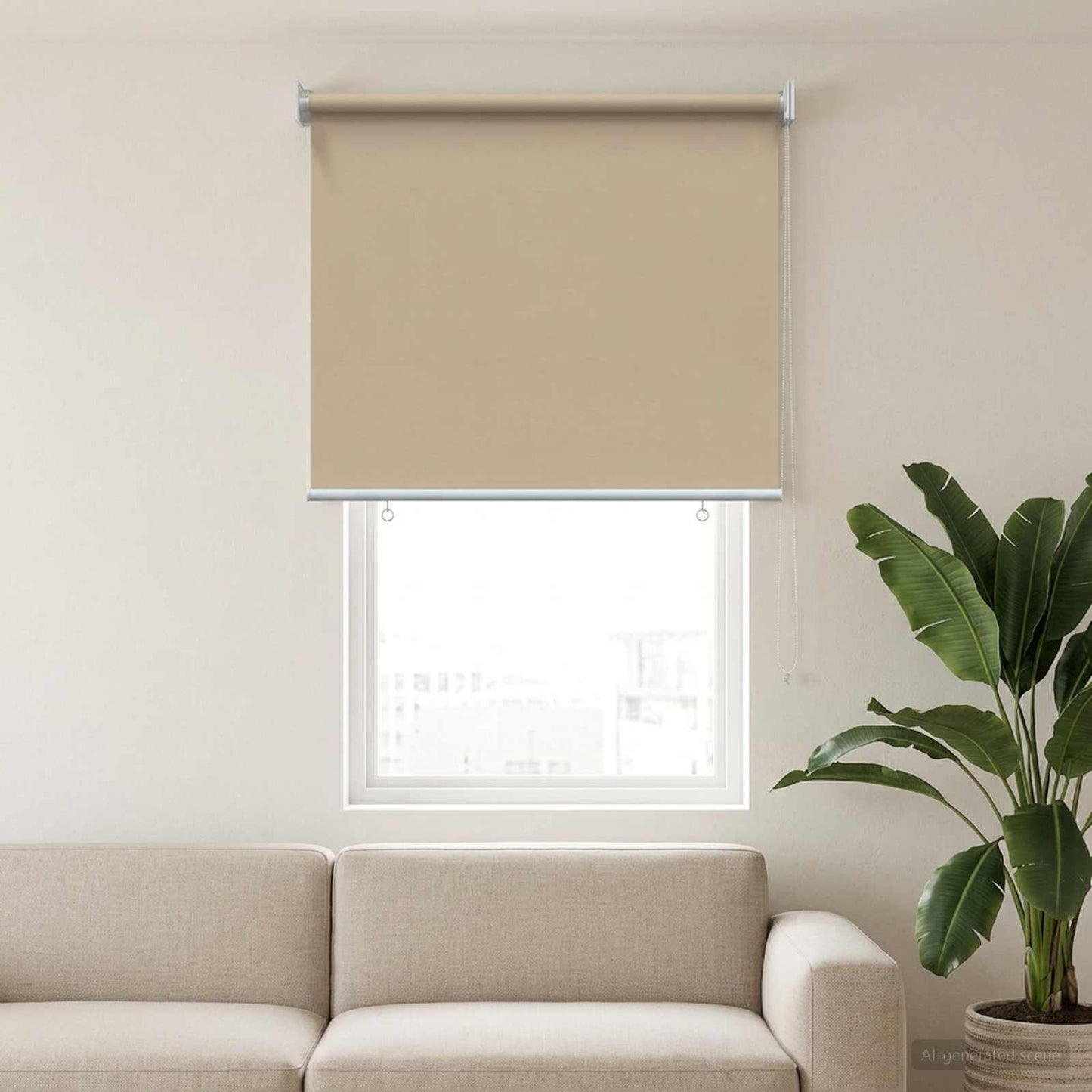 Udeterrasse Rullegardin UV Beskyttelse Beige Polyester