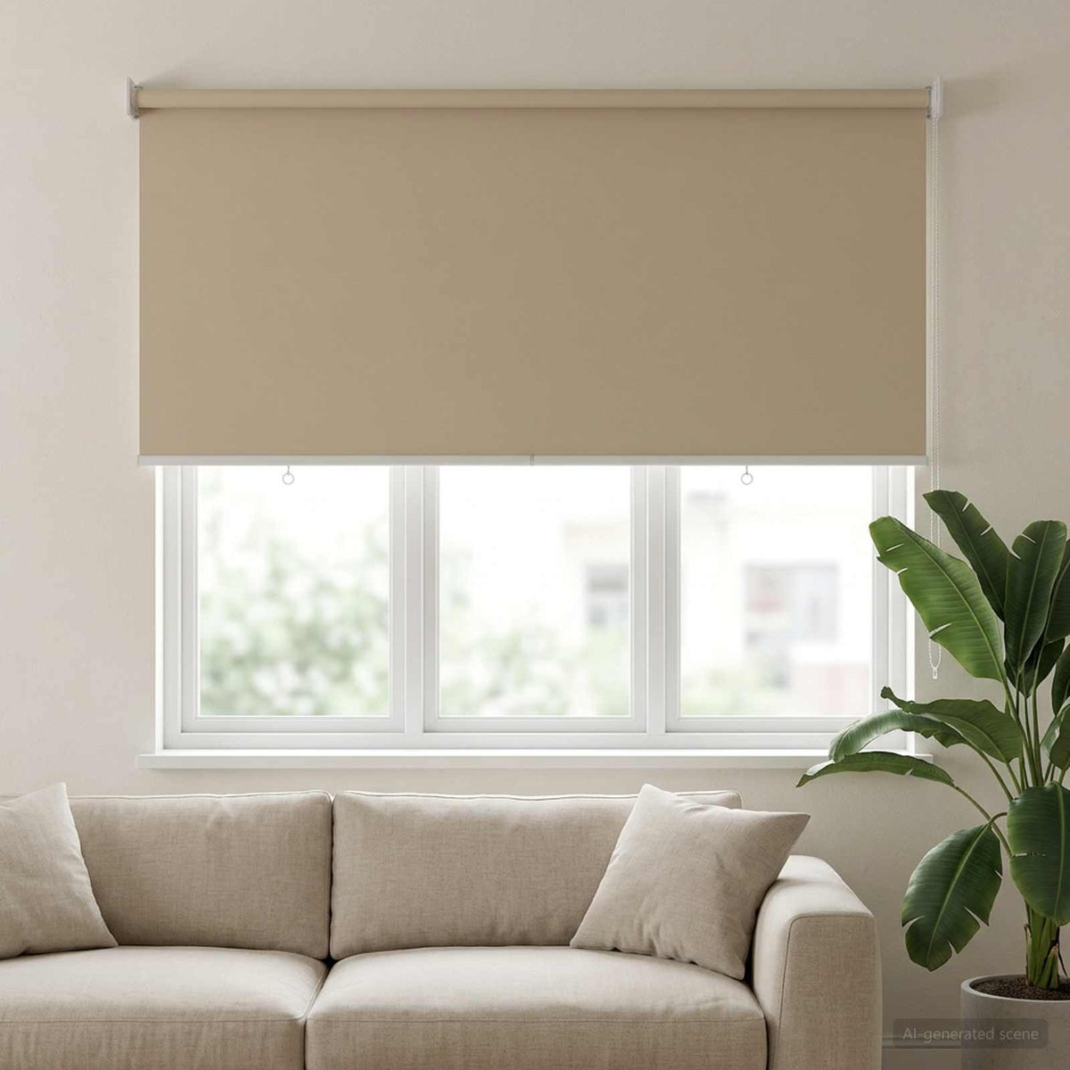 Udeterrasse Rullegardin UV Beskyttelse Beige Polyester