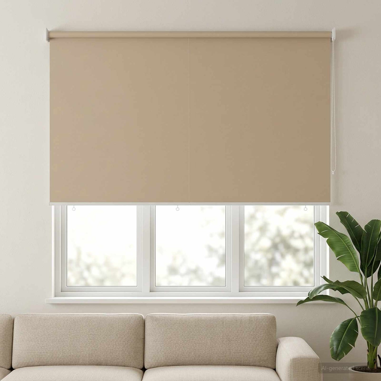 Udeterrasse Rullegardin UV Beskyttelse Beige Polyester