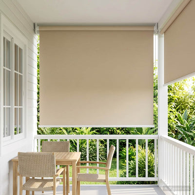 Udeterrasse Rullegardin UV Beskyttelse Beige