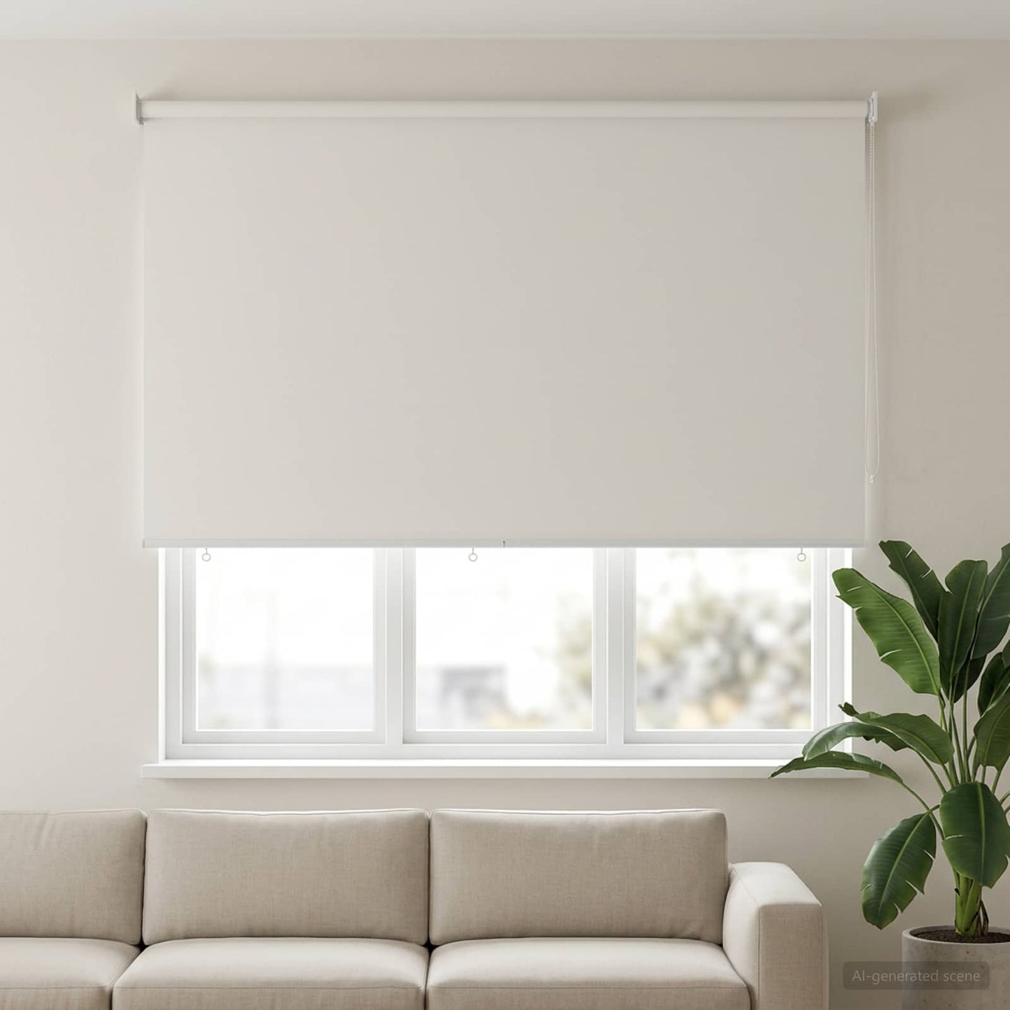 Udeterrasse Rullegardin UV Beskyttelse Hvid Polyester