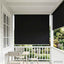 Udeterrasse Rullegardin UV Beskyttelse Sort Polyester